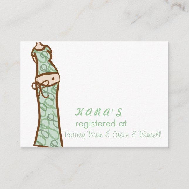 Baby Shower registration card (Front)