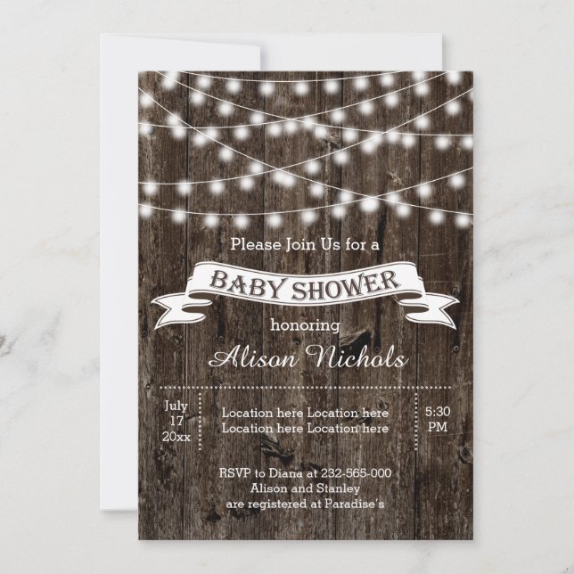Baby shower request invitation (Front)