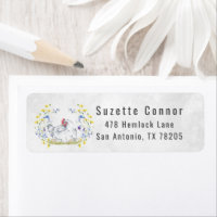 Baby Shower Return Address Labels | Farm Chicken
