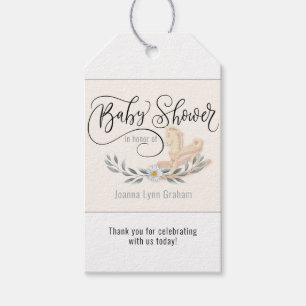 Baby Shower Rocking Horse Personalized Thank You Gift Tags