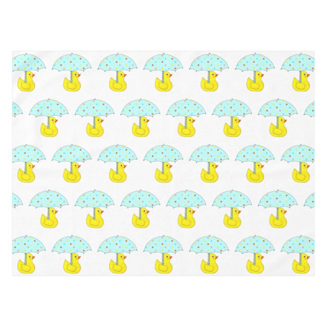 Baby Shower Rubber Duck With Umbrella Tablecloth (Front (Horizontal))