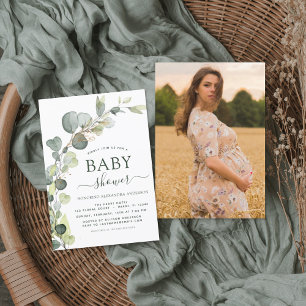 Baby Shower Sage Green Photo Greenery Eucalyptus