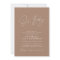 Baby shower script modern brown tan elegant