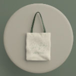 Baby shower script modern sage green elegant<br><div class="desc">Baby shower script modern sage green elegant party decor gift tote design. Ideal gender neutral design.</div>