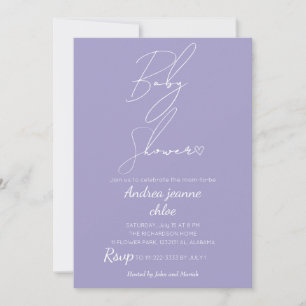 Baby Shower script Simple Modern elegant Invitation