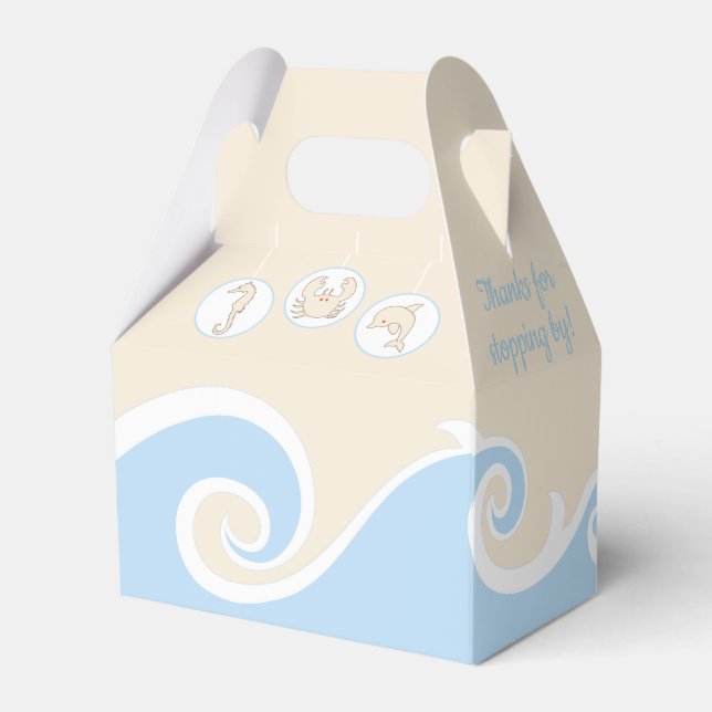 Baby Shower Sea Mobile Gable Favour Box (Back Side)