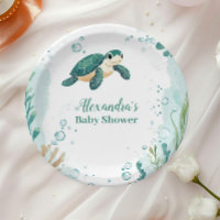 Baby Shower Sea Turtle Watercolor