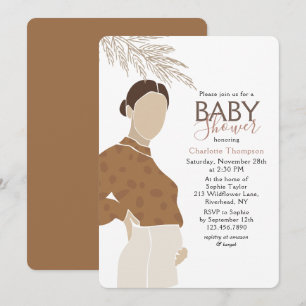 Baby Shower Simple Neutral Illustration Invitation