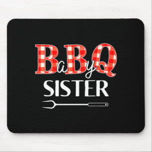 Baby shower sister bbq party cute matching family mouse pad