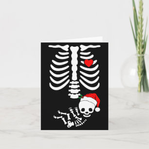 Baby Shower Skeleton Christmas Santa Pregnancy Ann Card