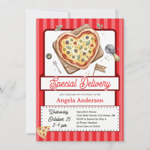 Baby Shower Special Delivery Pizza Invitation