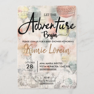 BABY SHOWER STARTS THE ADVENTURE INVITATION