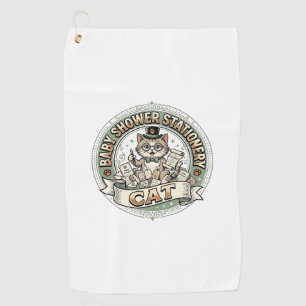 Baby Shower Stationery Cat Baby Shower Stationery  Golf Towel