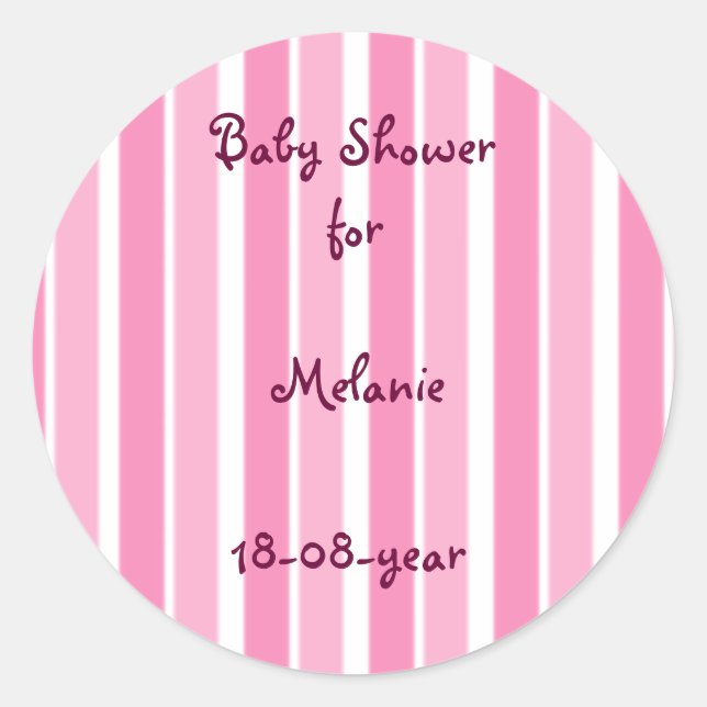 Baby Shower sticker (Front)