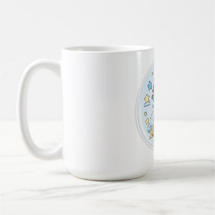 Baby shower sticker for boy coffee mug