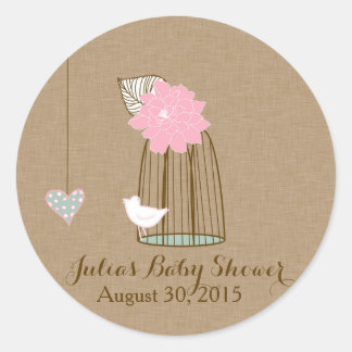 Baby Shower Sticker Hanging Cages & Jars Pink Mint