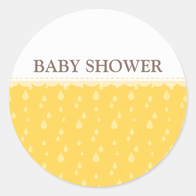 BABY SHOWER STICKER :: rain drops 10 (Front)
