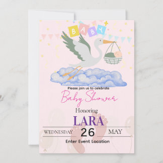 Baby Shower Stork Card