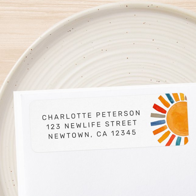 Baby Shower Sun Return Address (Creator Uploaded)