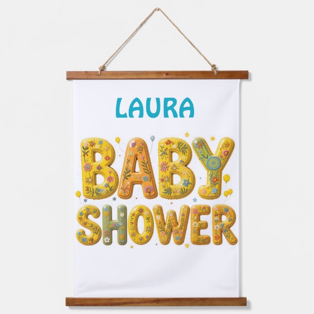 Baby shower surprise hanging tapestry (Front)