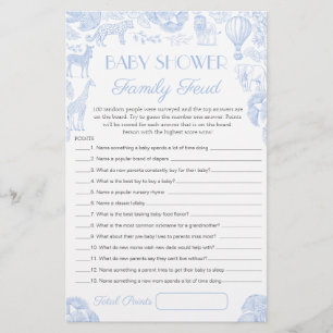 Baby Shower Survey Says Game Card