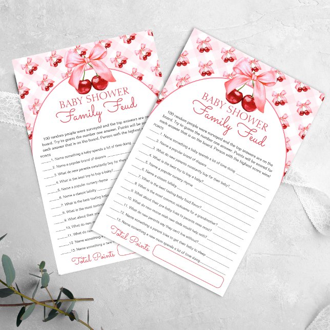 Baby Shower Survey Says Game Card (Creator Uploaded)