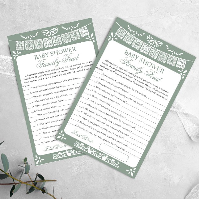 Baby Shower Survey Says Game Card (Creator Uploaded)