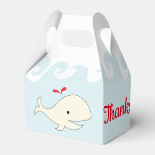 Baby Shower Swimming Whale Gable Favour Box