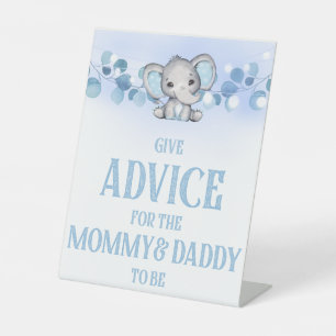 Baby Shower Table Decor Advice for mum and dad Pedestal Sign