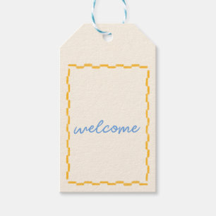 Baby Shower Tag Yellow and blue 