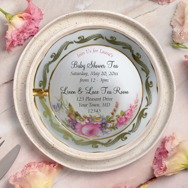 Baby Shower Tea Party Invitation (Creator Uploaded)
