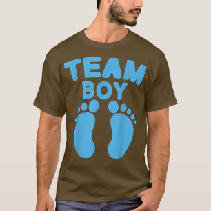 Baby Shower Team Boy Baby Party Footprints Gender T-Shirt