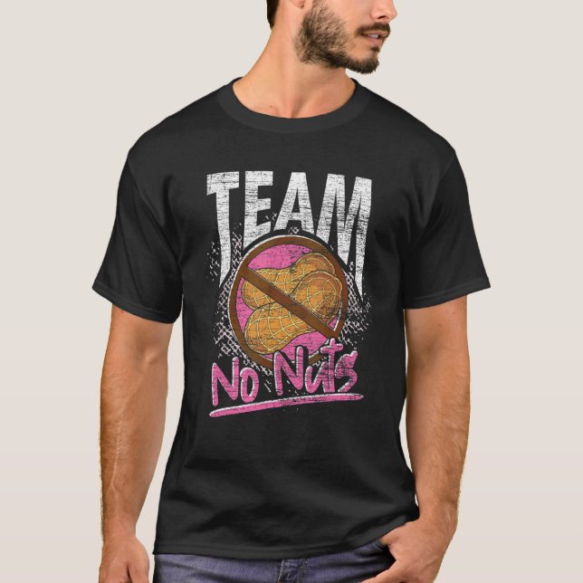 Baby Shower Team Girl Team No Nuts  Gender Reveal T-Shirt (Front)