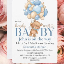 Baby Shower Teddy Bear Balloon Boy Theme