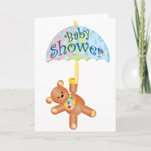 Baby Shower Teddy Bear Card