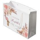 Baby Shower teddy floral pampas grass blush rose