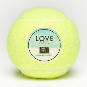 Baby Shower Tennis Pregnancy Ultrasound Photo Boy Tennis Balls