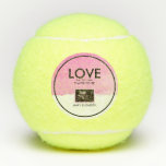 Baby Shower Tennis Pregnancy Ultrasound Photo Gift Balls<br><div class="desc">Ultrasound Photo.  "Love for this future player to be"  Name.  Pink Swash.  Girl</div>