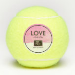 Baby Shower Tennis Pregnancy Ultrasound Photo Gift Tennis Balls<br><div class="desc">Ultrasound Photo.  "Love for this future player to be"  Name.  Pink Swash.  Girl</div>