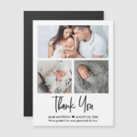 Baby Shower Thank You 3 Photo Collage Keepsake 