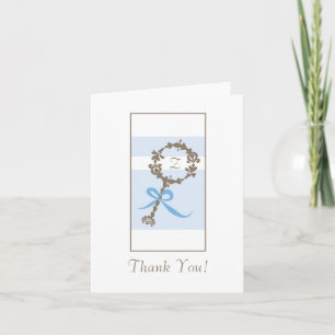 Baby Shower Thank You - Blue Rattle Card