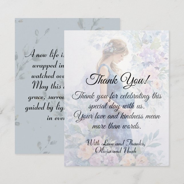 Baby Shower Thank You Card (Front/Back)