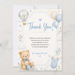 Baby shower thank you card