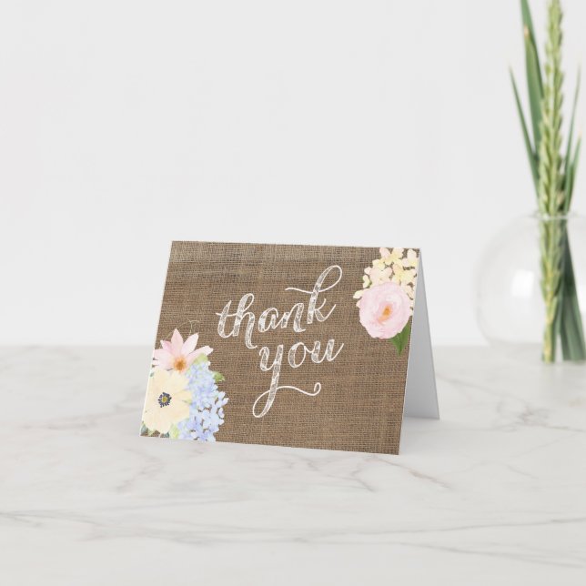 baby shower thank you card, gender neutral thank u card (Front)