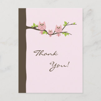 Baby Shower Thank You Card (Girl)