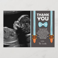 Baby Shower Thank You Card Little Man Echo