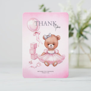 Baby shower Thank You Cards teddy bear.