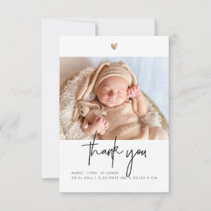 Baby Shower Thank You Chic Signature Script Card