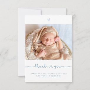 Baby Shower Thank You DIY Colour Script Card