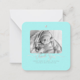Baby Shower Thank You DIY Colour Script Note Card